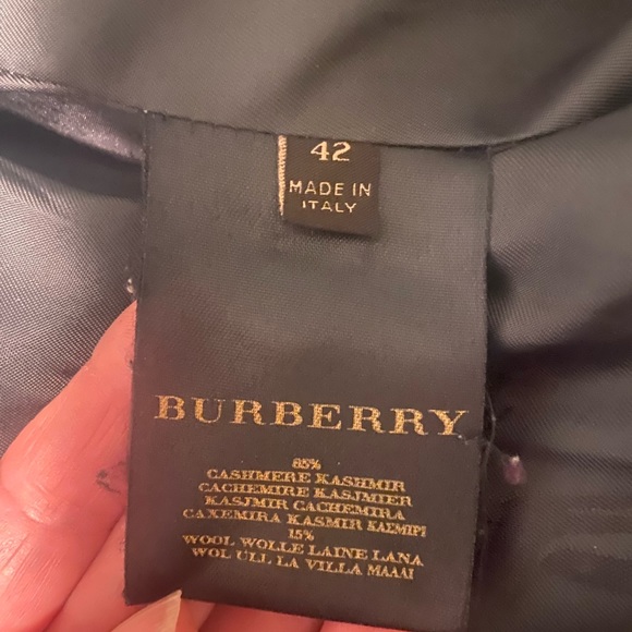 AUTHENTIC BURBERRY CASHMERE WOOL BLEND TRENCH COAT BURBERRY SIZE 42 (S/M) - Picture 5 of 13